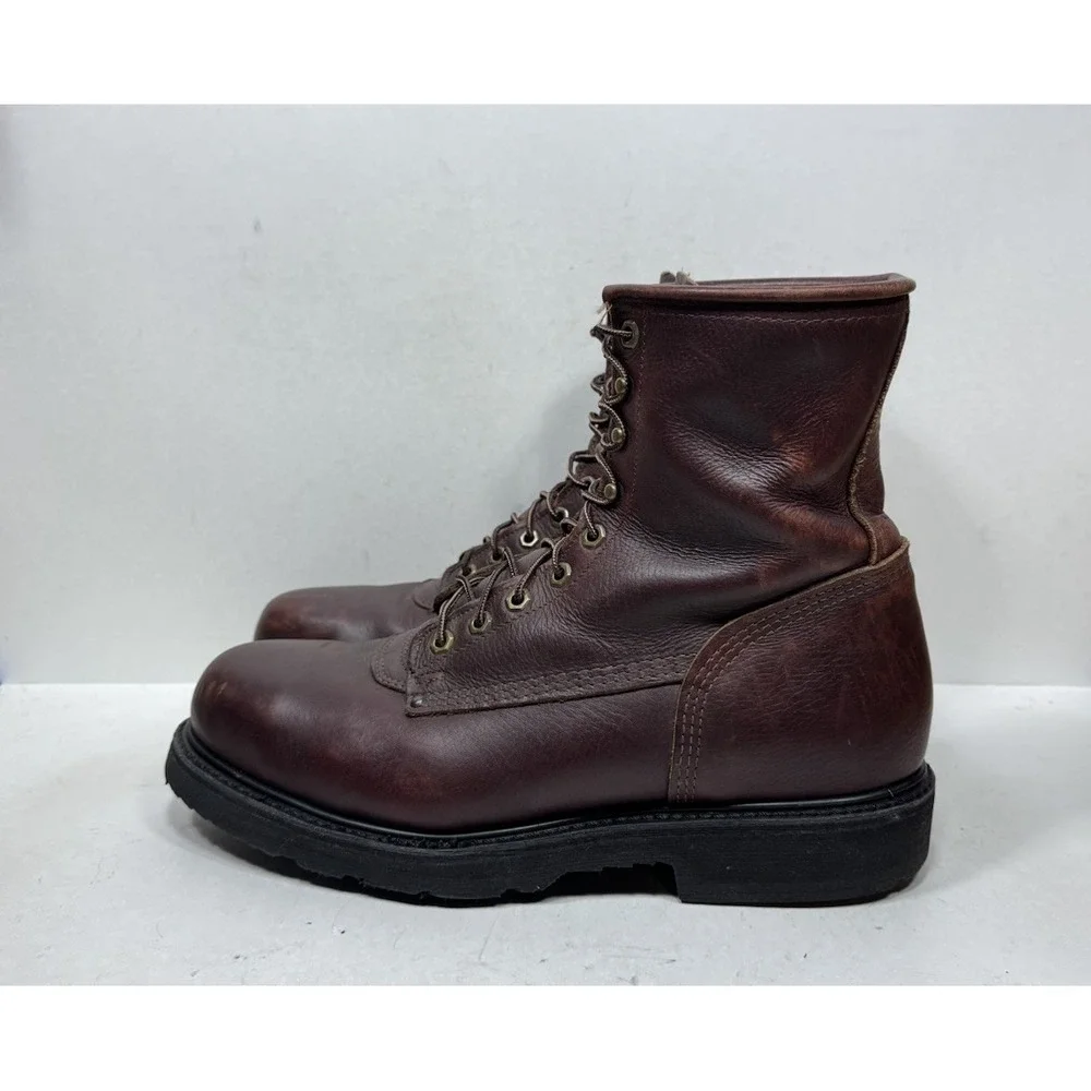Carolina Grizzly Brown Hi Top‎ Steel Toe Boots USA Made Men's Size 13 3E 8510